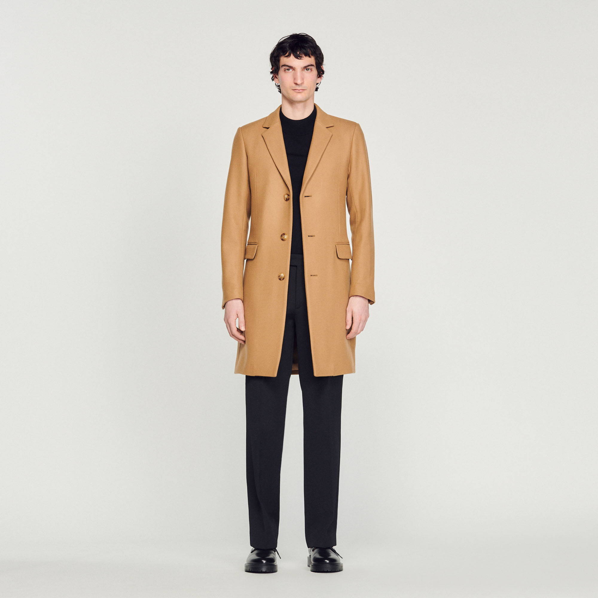 Wool and cashmere coat