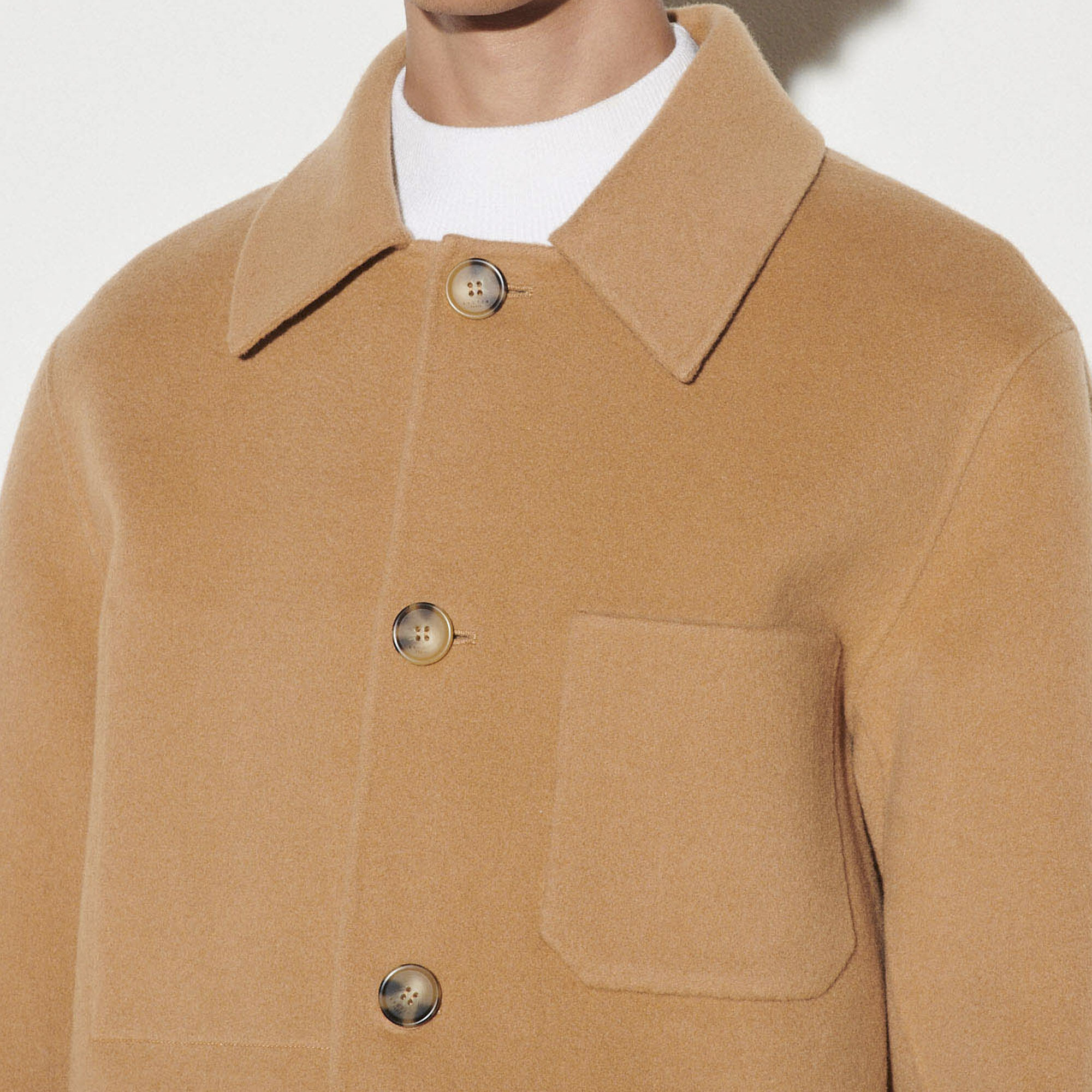 Double faced wool jacket on sale
