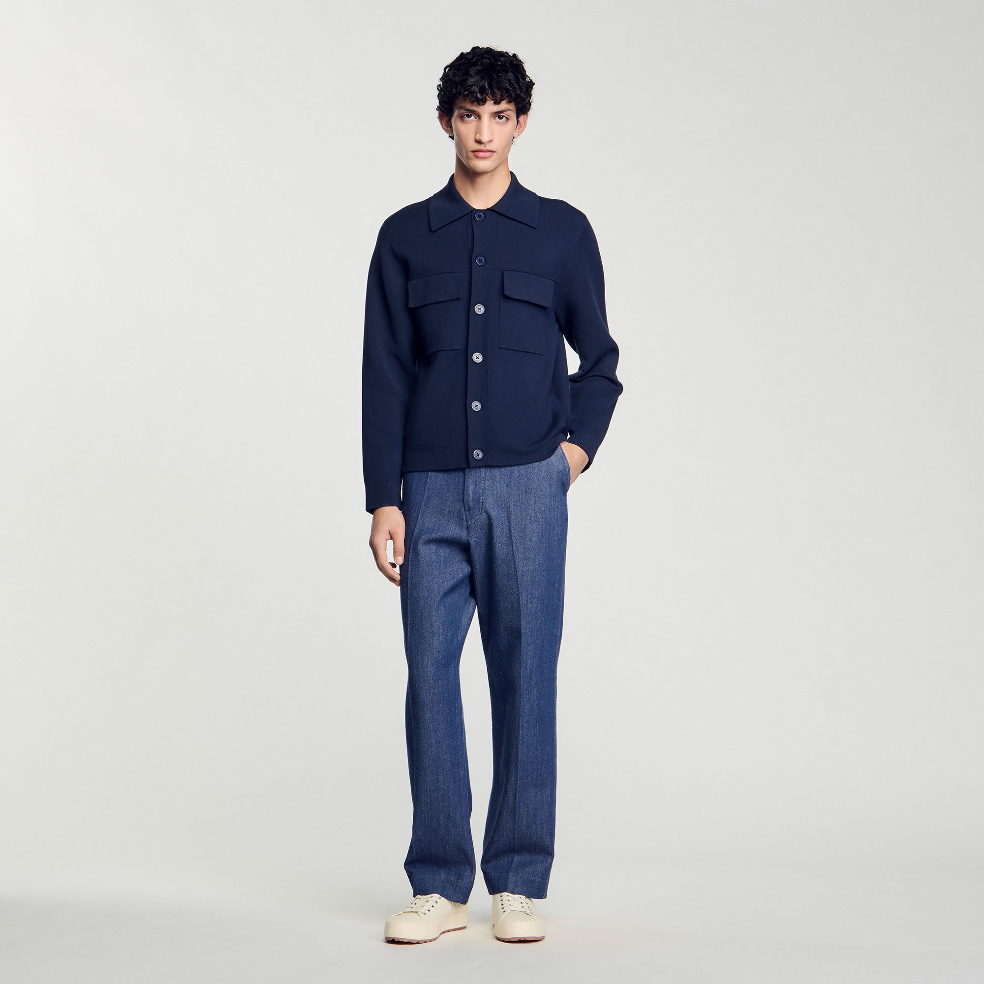 SANDRO ニットジャケット SANDRO ニットジャケット | ブラック | FARFETCH JP