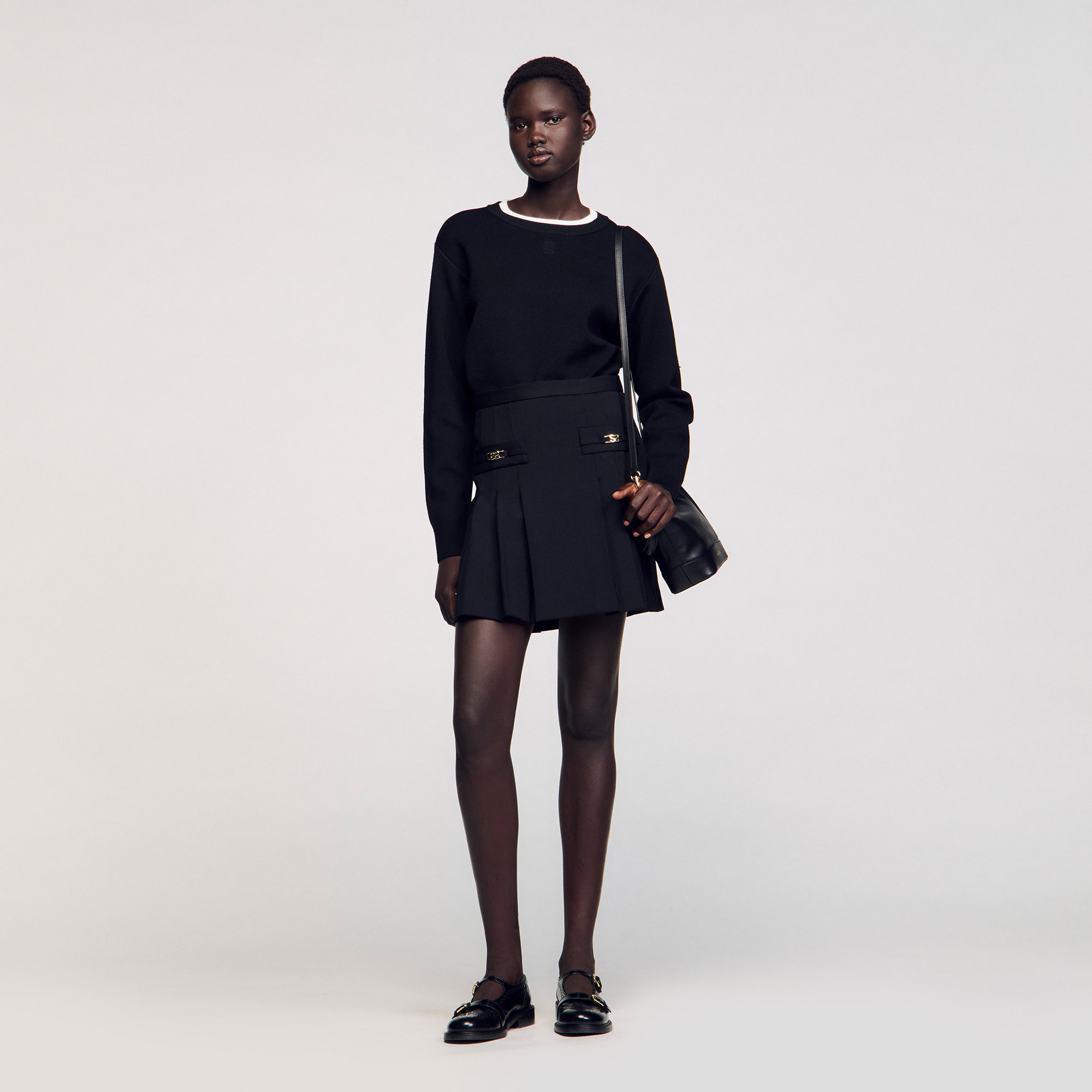 ミニスカート Givenchy Black Duchesse Mini Skirt Givenchy Black Chain Belted Gabardine Asymmetrical Mini